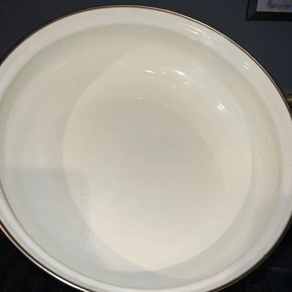 Tabletops Unlimited Vitroceramic cookware 3 Qt Enamel Stock Pot Dutch Oven Fruit